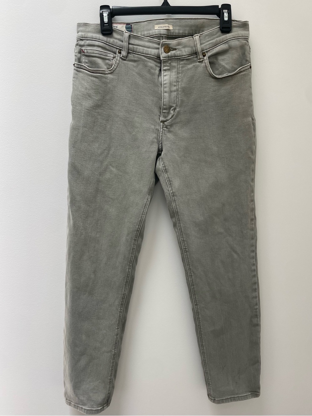 Marine Layer 5 Pocket Twill Pant Athletic Fit Grey 32 x 30
